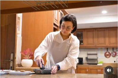 Rahasia Dapur Sri Mulyani Terungkap! Sambal Tempe Jadi Obat Stres? Ada Apa dengan Didit Prabowo?