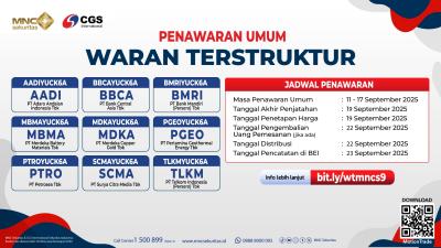 Jangan Sampai Ketinggalan! MNC Sekuritas Rilis Waran Terstruktur Seri ke-9, Potensi Cuan Menggila!