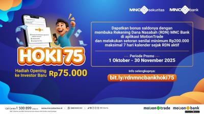 Jangan Sampai Ketinggalan! Bonus RDN Rp75.000 Menantimu di MNC Bank!