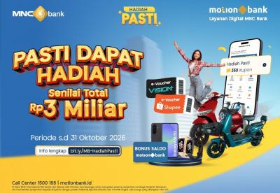 Bukan Sekadar Janji! MotionBank Guncang Pasar dengan Program Hadiah Pasti Miliaran Rupiah Hingga 2026: Strategi Cerdas Raih Motor Listrik dan Smartphone Tanpa Diundi, Cek Bocorannya!