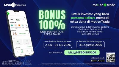 Promo Dahsyat Reksa Dana Bonus 100 Persen Buruan