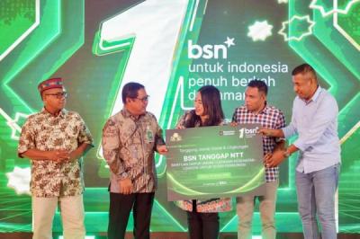 Heboh Bank BSN Rayakan Milad Pertama Banjir Berkah
